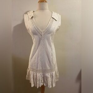 Lolita White Eyelet Mini Dress